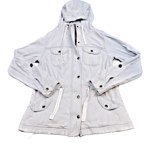 Animal Womens Jacket UK14 Hooded Striped Cotton Parka Festival Beach Casual Coat