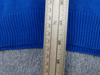 Musto Jumper Mens Large Blue V Neck Cotton Sailing Knit Pullover Casual Crew UK