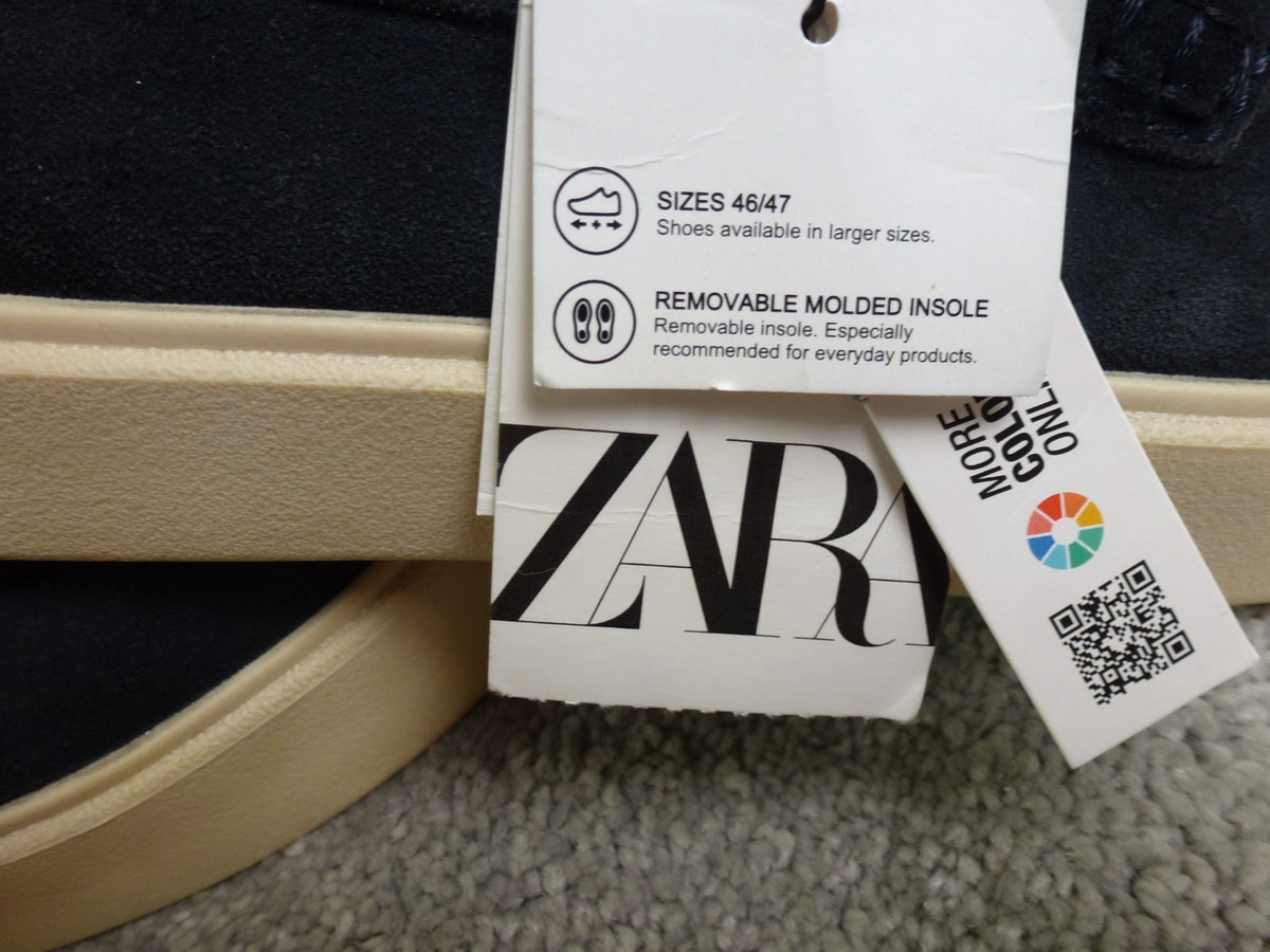 Zara Loafers Mens UK 9 Navy Suede Tassel Slip On Casual Smart Shoes Holiday BNWT