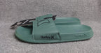 Hurley Slider Mens UK 12 US 13 Green Logo Pool Beach Slip On Sandals BNWT Summer