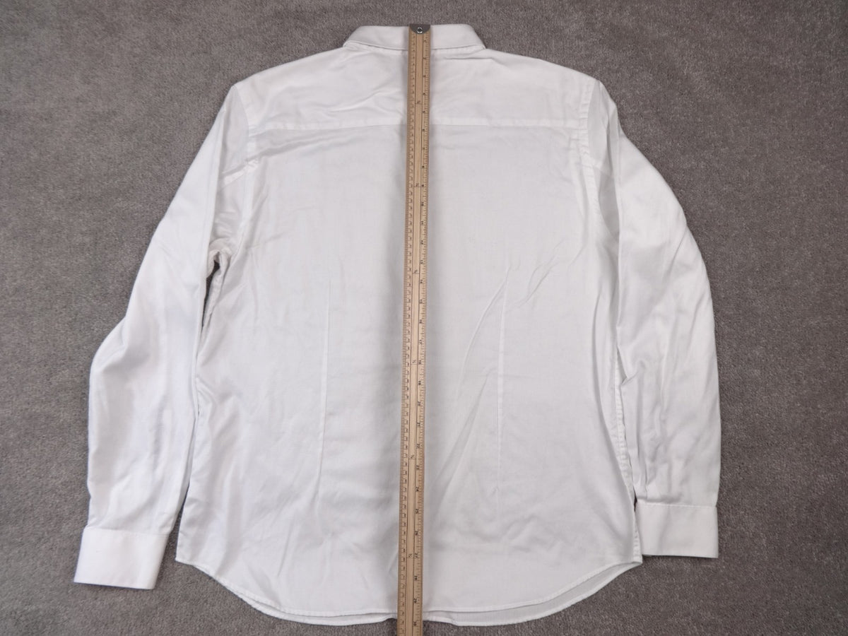 Jasper Conran Shirt Men Large White Button Down Formal Smart Cotton Office Smart