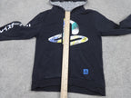 PlayStation Hoodie Kids 7-8 Y Black Logo Sleeve Print Gamer Cotton Jumper George