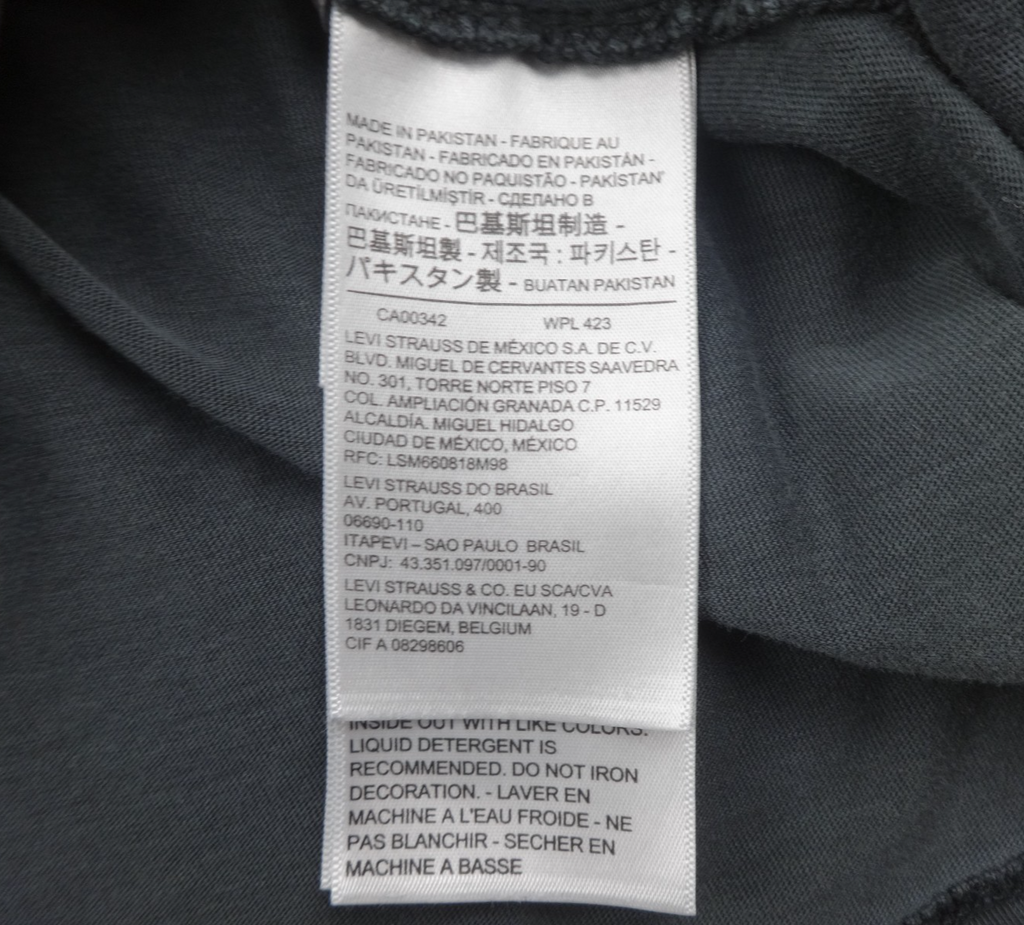 Levi Strauss Graphic T Shirt Men Medium Grey Logo Print Casual Streetwear Cotton