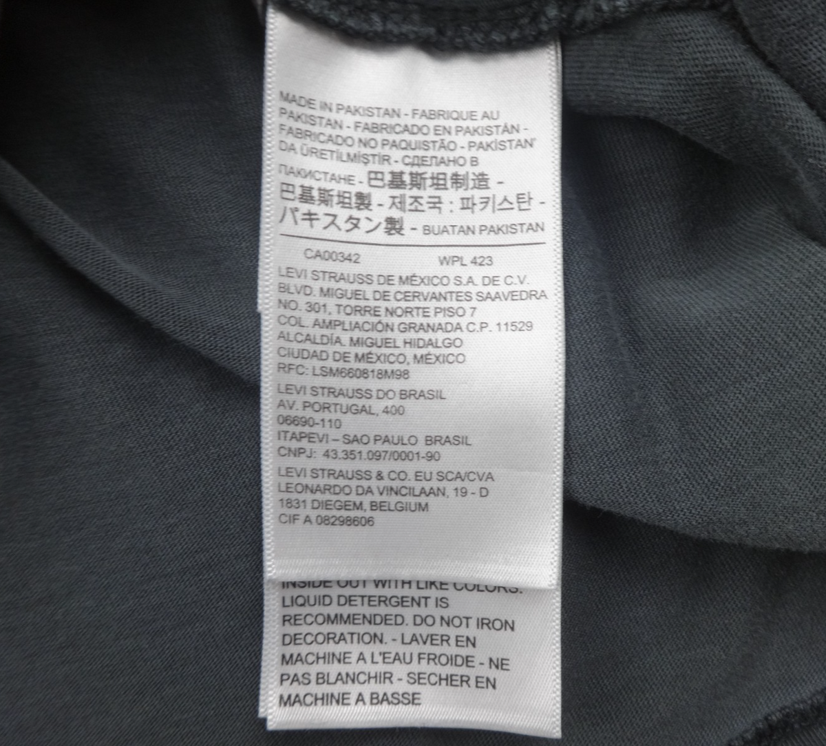 Levi Strauss Graphic T Shirt Men Medium Grey Logo Print Casual Streetwear Cotton