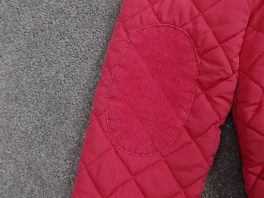 Joules Jacket Girls 5Y Pink Quilted Floral Lining Lightweight Coat Cute Winter