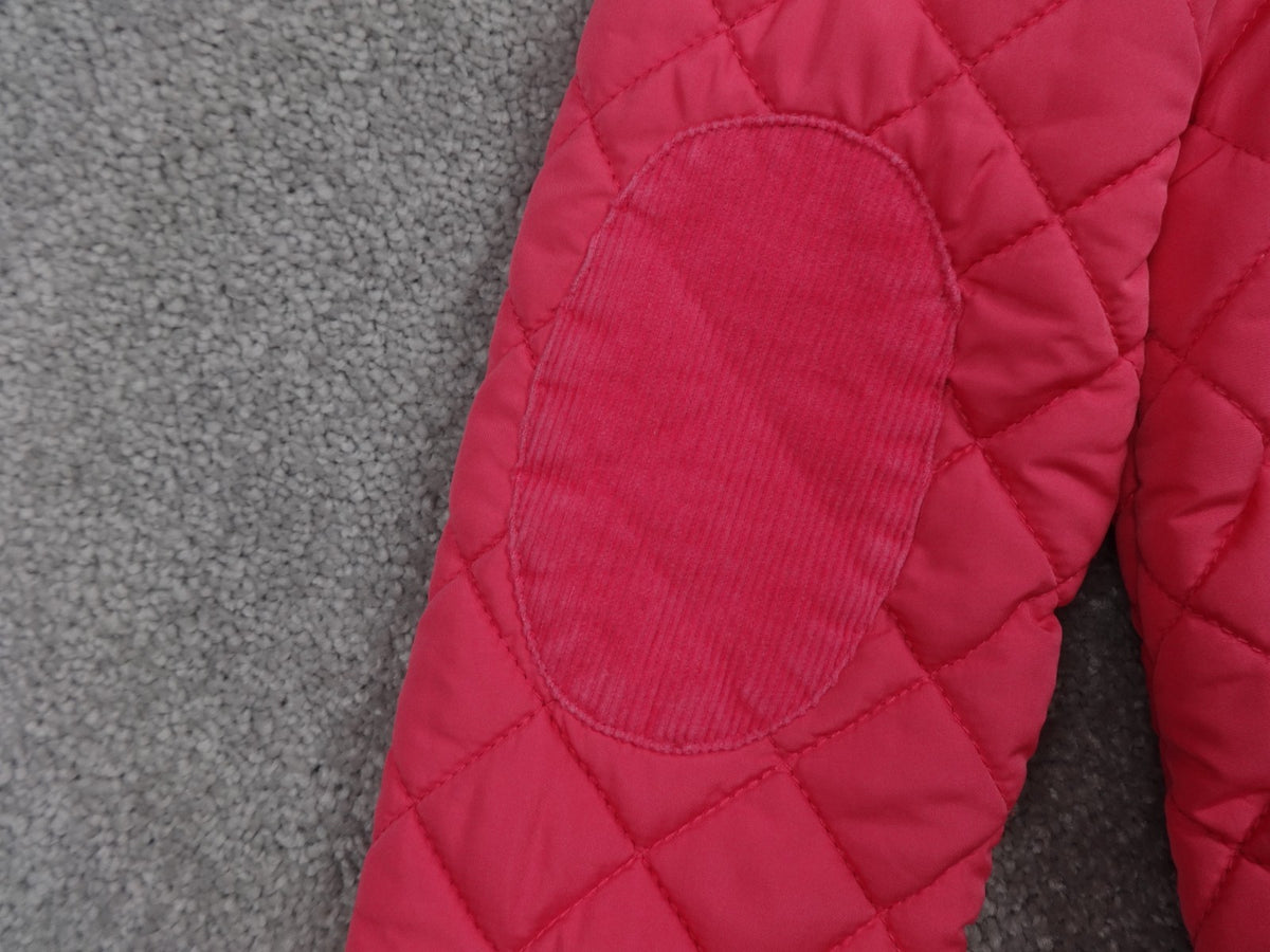Joules Jacket Girls 5Y Pink Quilted Floral Lining Lightweight Coat Cute Winter