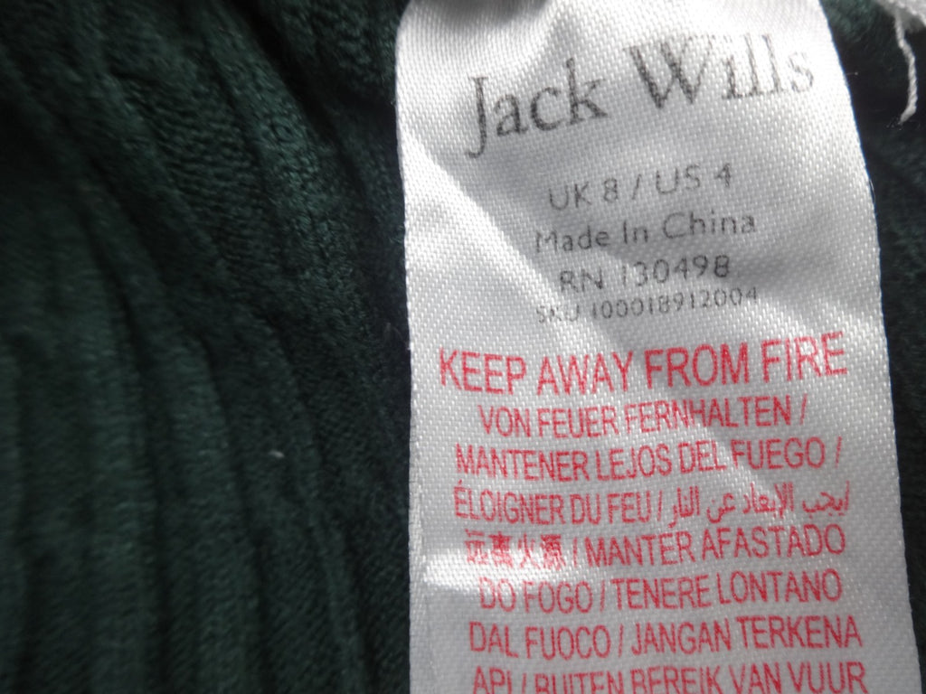 Jack Wills Polo Dress Womens UK 8 Green Cable Knit Preppy Classic Casual Logo