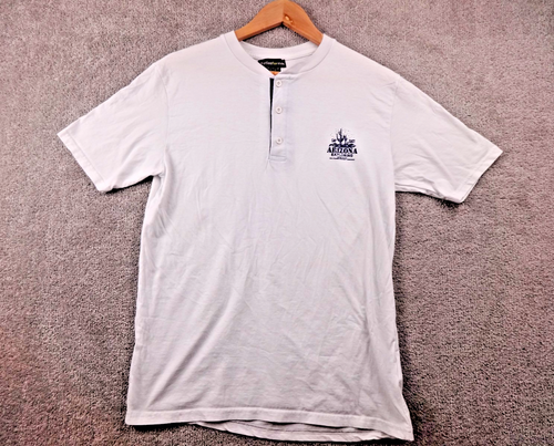 Atlas For Men Henley T Shirt Mens Medium Cotton White Arizona Graphic Casual