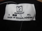Radicent Polo Shirt Men Medium Black White Colourblock Cotton Short Sleeve BNWT