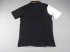 Radicent Polo Shirt Men Medium Black White Colourblock Cotton Short Sleeve BNWT
