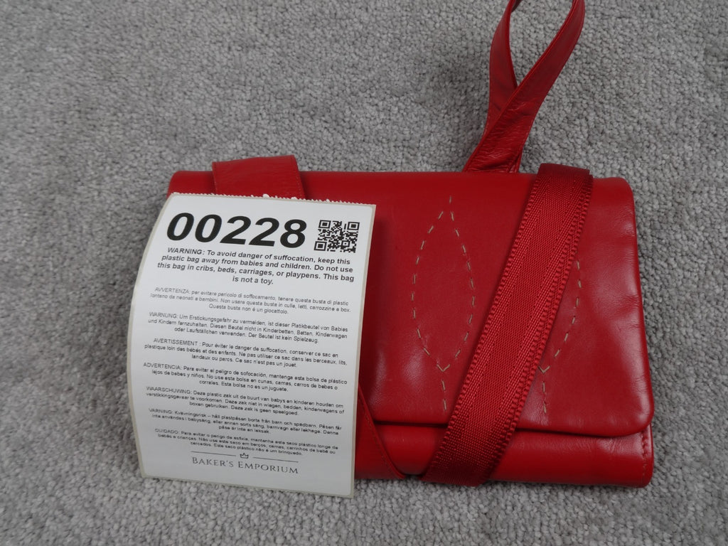 Radley Crossbody Bag Women Retro Vintage Strap Red Leather Dog Charm Zip Y2K UK