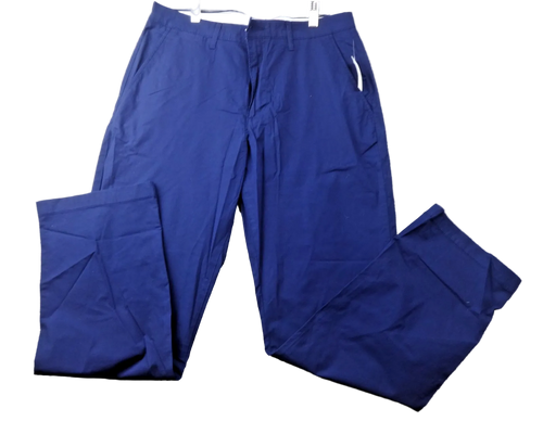 Amazon Essentials Chinos Men W32 L31 Navy Slim Stretch Smart Casual Cotton New