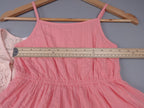 M&S Dress Girls 7-8 Years Pink Crochet Tiered Sundress Summer Party Cotton BNWT
