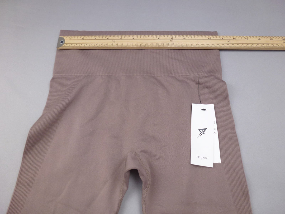 Primark Leggings Women UK 10 S Taupe Seamless High Waist Gym Yoga Sports BNWT