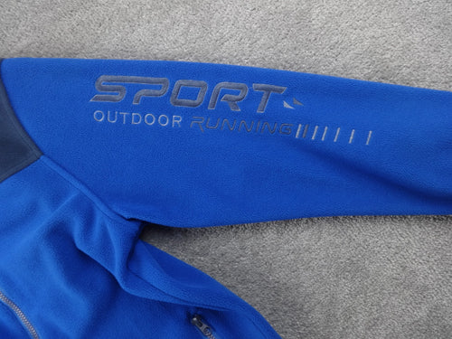Atlas For Men Fleece Jacket Mens Medium Blue Zip Outdoor Running Hiking Casual