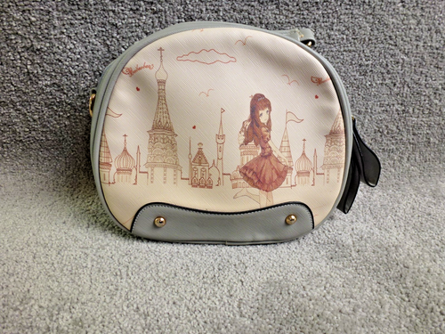 Beibaobao Handbag Womens Grey Crossbody Shoulder Bag Cute Kawaii Novelty BNWT