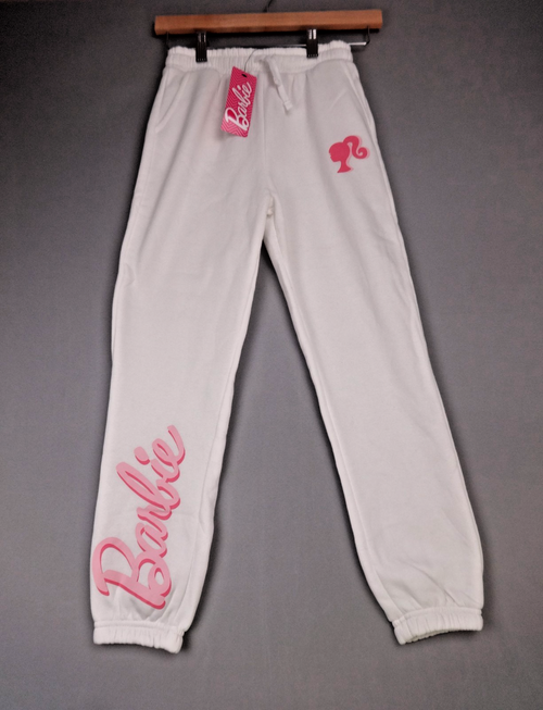 Barbie Joggers Girls 9-10 Years BNWT White Logo Sweatpants Y2K Loungewear Soft