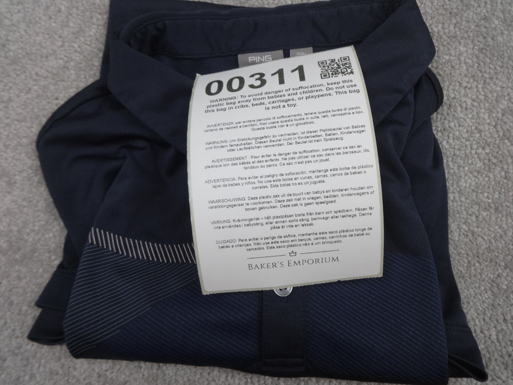 Ping Golf Polo Shirt Men XL Navy Blue Sensorcool Performance Short Sleeve Top