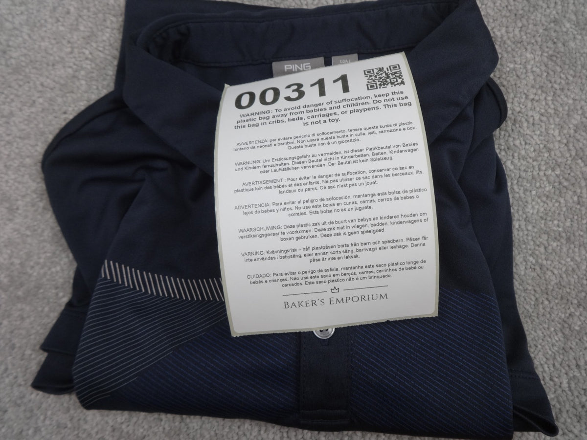 Ping Golf Polo Shirt Men XL Navy Blue Sensorcool Performance Short Sleeve Top