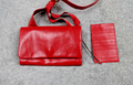 Radley Crossbody Bag Women Retro Vintage Strap Red Leather Dog Charm Zip Y2K UK