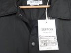 Sefton Jacket Men Unisex Large Black Coach Windbreaker  Vegan Streetwear BNWT