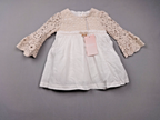 Prettycute Girls Cream Lace Boho Dress 12 Months Long Sleeve Party BNWT Occasion