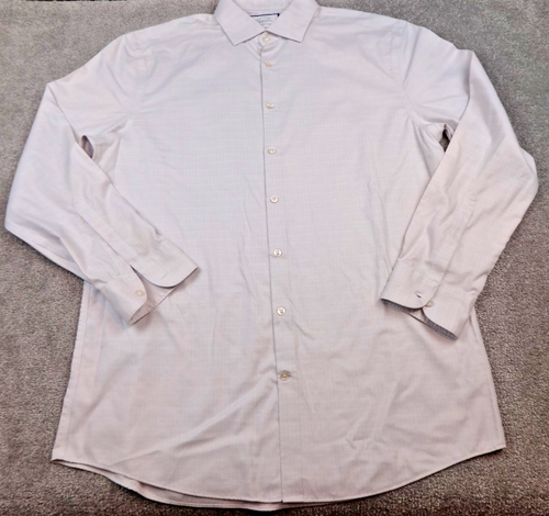 Charles Tyrwhitt Shirt Mens 17/35in White Extra Slim Fit Cotton Non Iron Formal