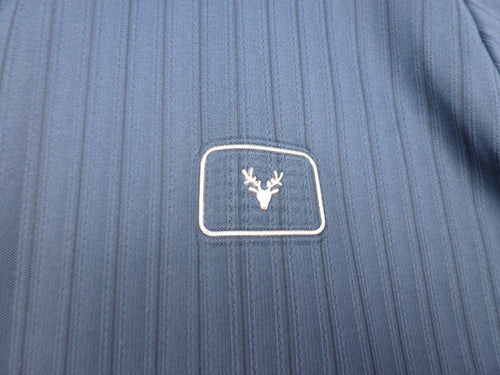 Brown Sugar Shirt Men L Navy Short Sleeve Ribbed Casual Smart Button Up BNWT
