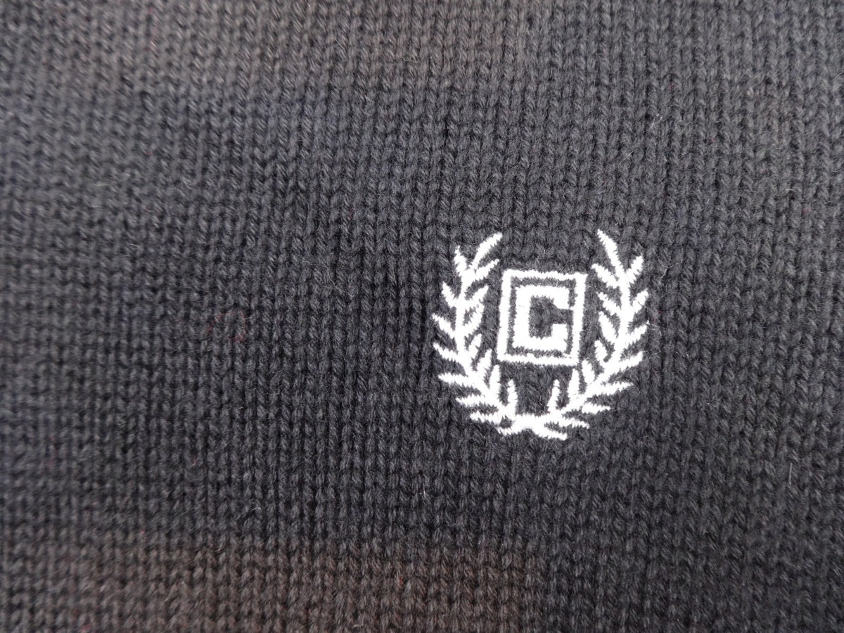 Chaps Sweater Vest Boys Large Black Cotton V-Neck Knit Smart Casual Pullover Vin