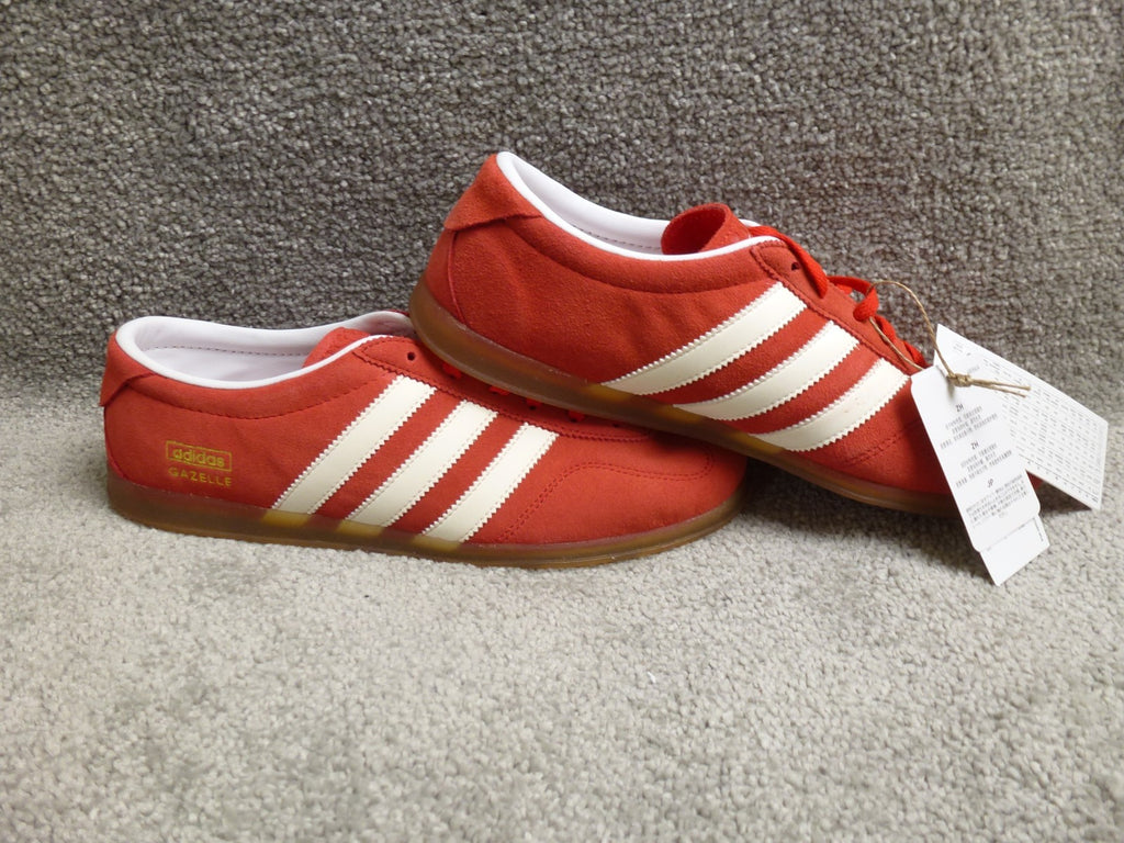 Adidas Gazelle Lo Pro W Women UK 7 Red Suede Gum Sole Trainers Retro BNIB Casual