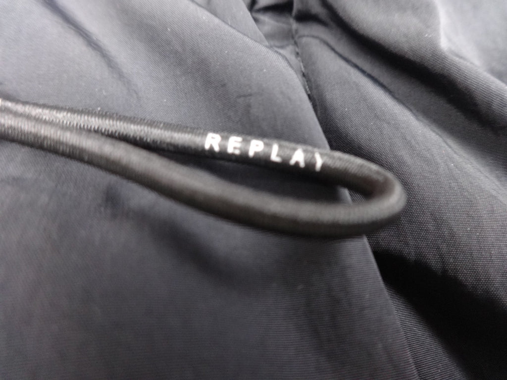 Replay Medium Black Longline Puffer Coat Hooded Thermore BNWT Oversized Unisex