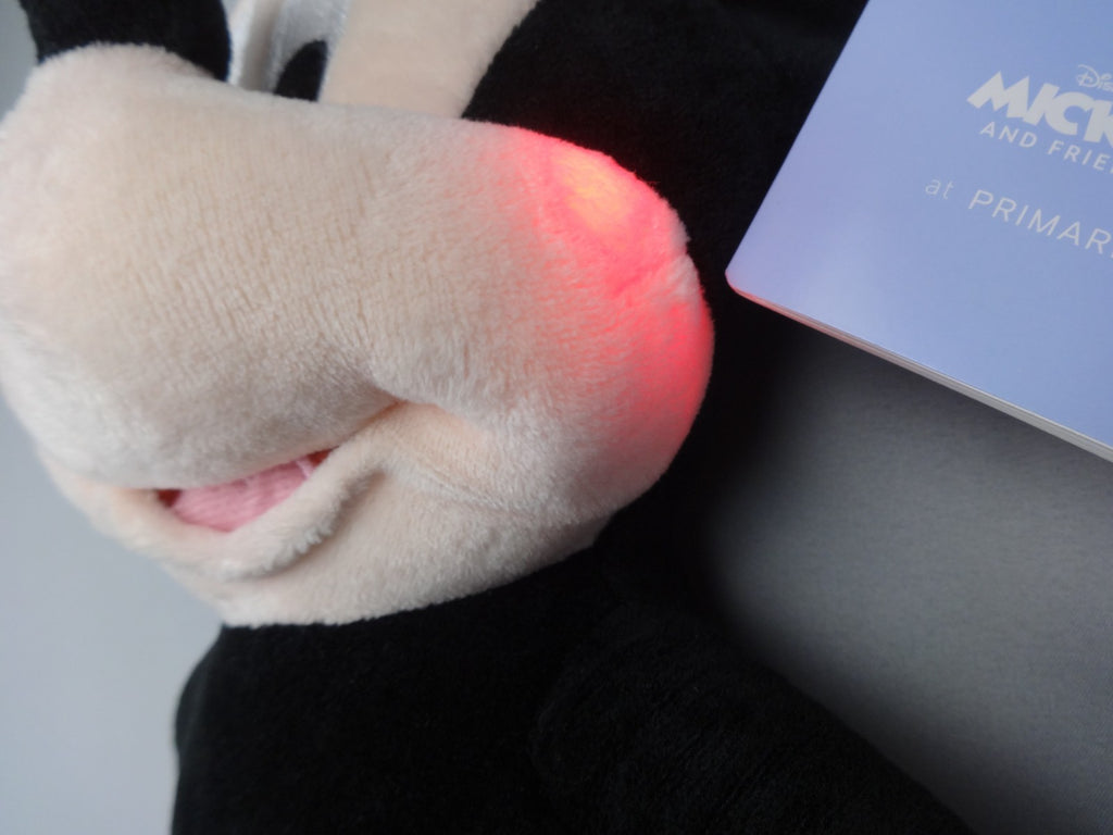 Disney Mickey Mouse Plush Toy Kids Light Up Cheeks Soft Teddy Gift BNWT