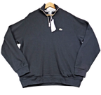Lacoste Jumper Mens XXL Black 1/4 Zip Sweatshirt Classic Fit Cotton Logo Pockets