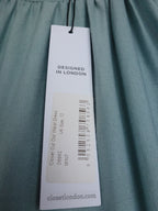 Closet London Dress Women UK 12 Mint Green Midi Wedding Cut Out Puff Sleeve BNWT