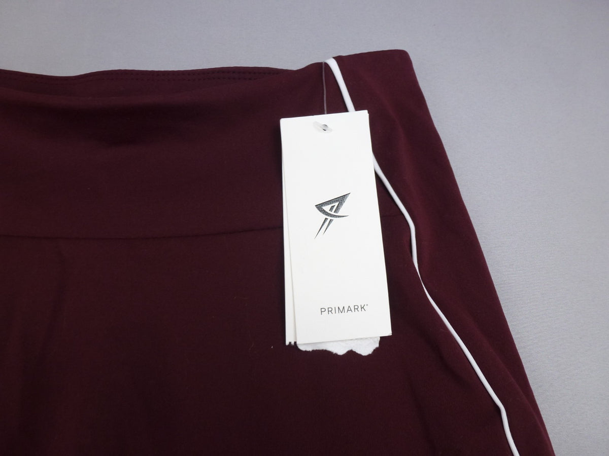 Primark Leggings Women UK 10 Burgundy High Waist Gym Yoga Running Activewear NEW