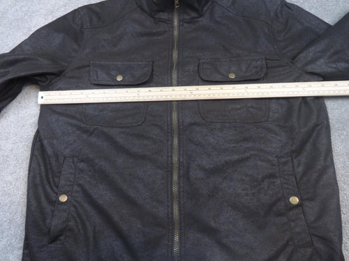 Atlas For Men Jacket Mens Extra Large Brown Faux Leather Look Outdoor Coat Light