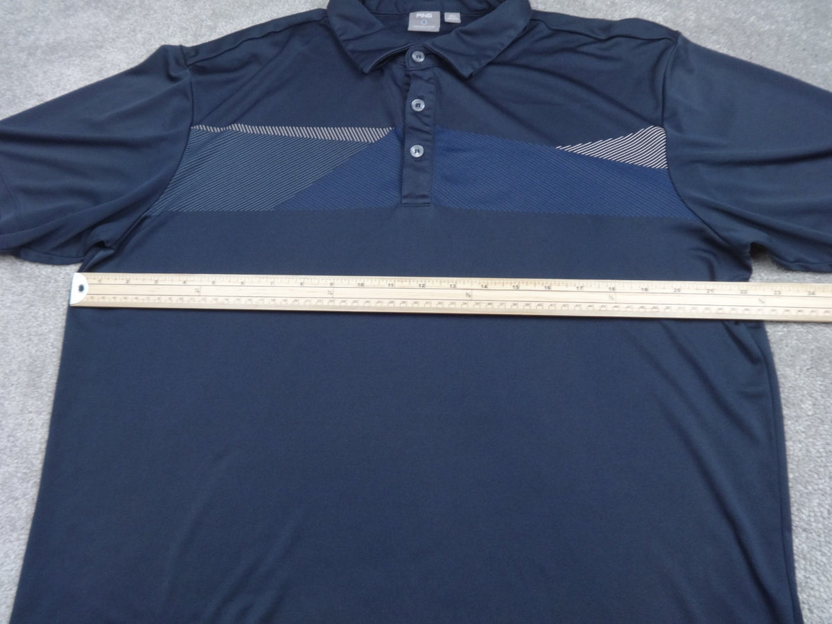 Ping Golf Polo Shirt Men XL Navy Blue Sensorcool Performance Short Sleeve Top
