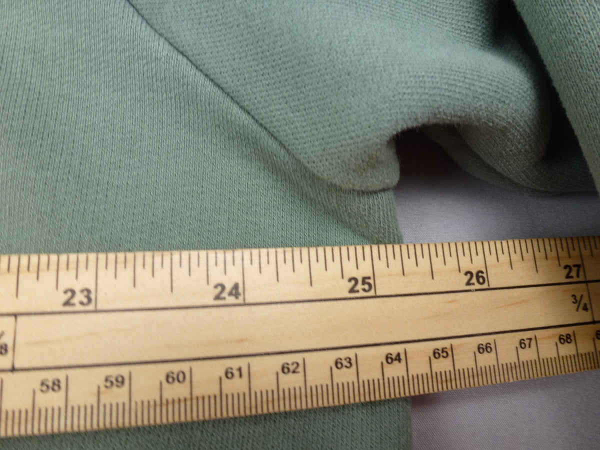 M&S Sweatshirt Mens 2XL Sage Green Quarter Zip Cotton Casual Side Pocket Top