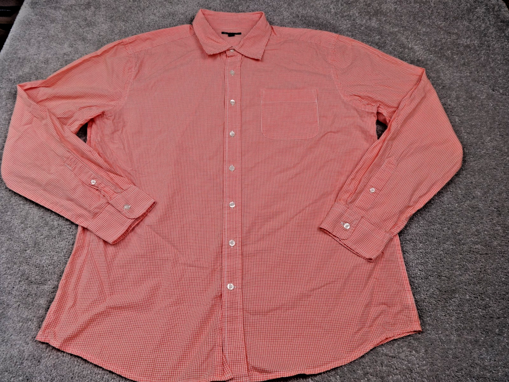 Gap Men’s XL Red Gingham Check Shirt Long Sleeve 100% Cotton Casual Workwear