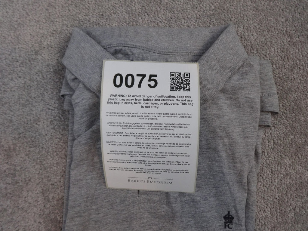 French Connection Polo Shirt Men XXL Grey Marl Cotton Pique Casual Designer Logo